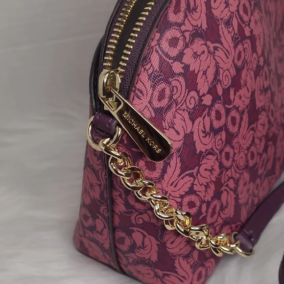 Michael Kors Pink and Purple Crossbody Bag with Silver Chain With Wallet - Picture 5 of 10